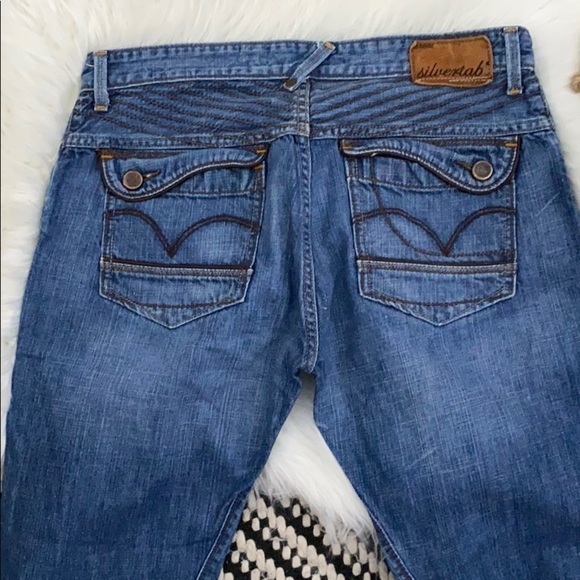 90’s vintage Silvertab blue medium fade denim - Picture 6 of 8
